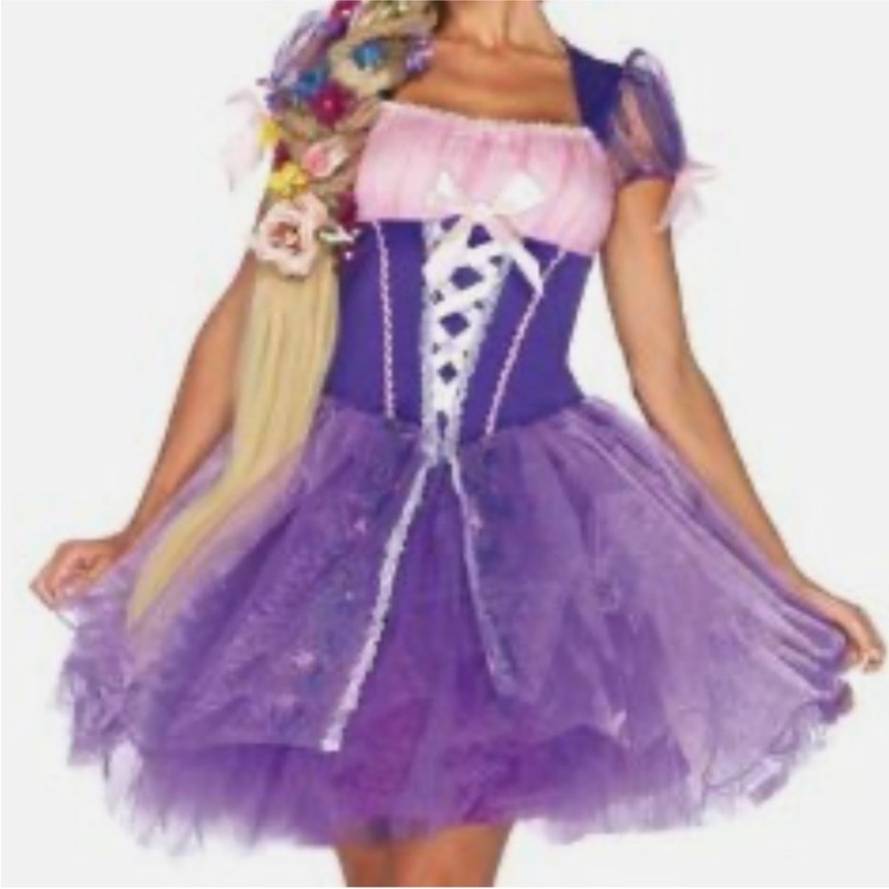 Adult Rapunzel Disney Costume/ Leg Avenue + Disney Wig